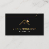 Construction Carpenter Carpentry Wood QR Code Visitenkarte (Vorderseite)