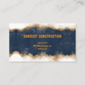 Construction Carpenter Wooden dark rustic timber Visitenkarte (Rückseite)