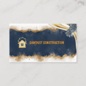 Construction Carpenter Wooden dark rustic timber Visitenkarte (Vorderseite)