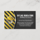 Construction Caution | Hard Hat Helmet Visitenkarte (Vorderseite)