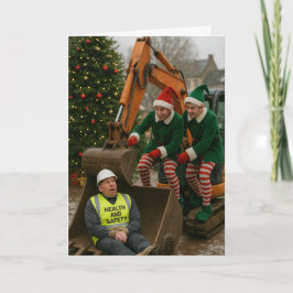 Construction Christmas card Health & Safety kidnap Karte
