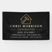 Construction Company Black Gold Banner (Horizontal)
