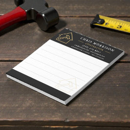Construction Company Black Gold Notepad Notizblock