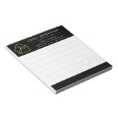 Construction Company Black Gold Notepad Notizblock (angewinkelt)