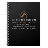 Construction Company Black Gold Notizblock (Vorderseite)