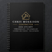 Construction Company Black Gold Notizblock