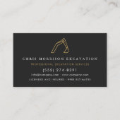 Construction Contractor Excavation QR Code Visitenkarte (Vorderseite)