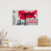 Construction Crane Matchbox Art Print, Soviet Poster (Küche)
