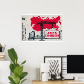 Construction Crane Matchbox Art Print, Soviet Poster (Heimbüro)