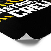 Construction Crew Worker Excavator Boys Girls Kids Poster (Ecke)