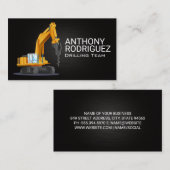 Construction Drilling Vehicle | Excavator  Visitenkarte (Vorne/Hinten)