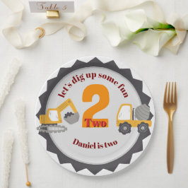 Construction Dump Truck Pappteller