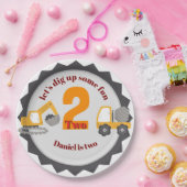 Construction Dump Truck Pappteller (Party)