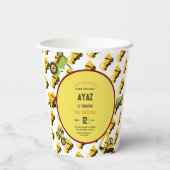 Construction Dump Truck Party Boy Birthday  Pappbecher (Rückseite)