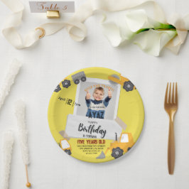 Construction Dump Truck Party Boy Birthday  Pappteller