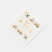 Construction Dump Truck Party Boys Birthday Serviette (Ecke)