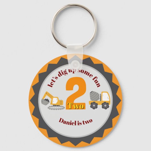 Construction Dump Truck Schlüsselanhänger (Vorderseite)