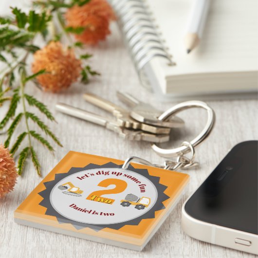 Construction Dump Truck Schlüsselanhänger (Vorderseite rechts)