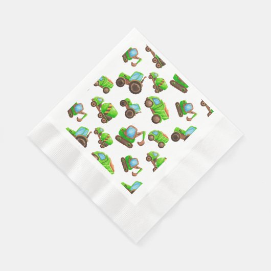 Construction Dump Truck Serviette (Ecke)