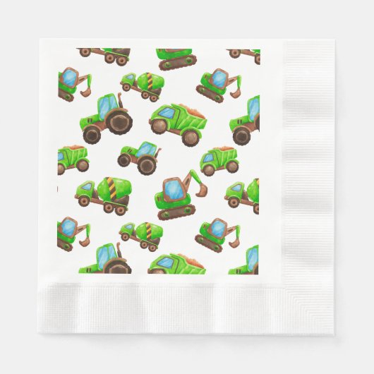Construction Dump Truck Serviette (Vorderseite)