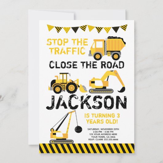 Construction Einladung (Vorderseite)