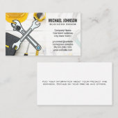 Construction Equipment | Home Repair Hand Tools Visitenkarte (Vorne/Hinten)