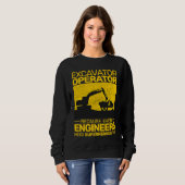 construction equipment men kids heavy equipment op sweatshirt (Vorne ganz)