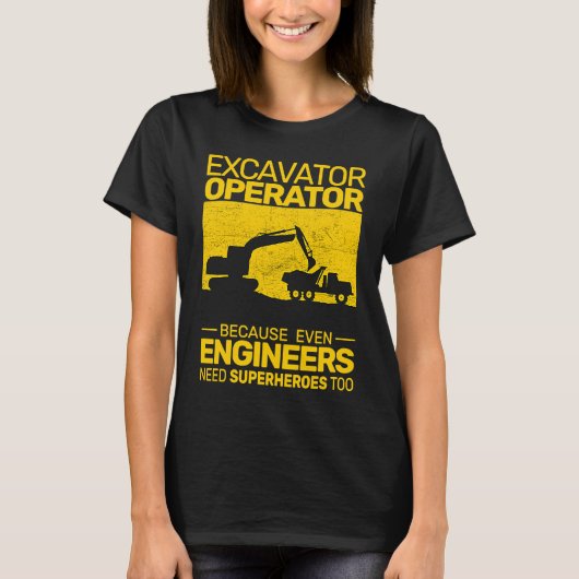 construction equipment men kids heavy equipment op T-Shirt (Vorderseite)