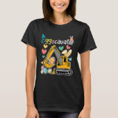Construction Excavator Easter Day Egg Hunt for Boy T-Shirt (Vorderseite)