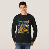 Construction Excavator Easter Day Egg Hunt for Boy T-Shirt (Vorne ganz)