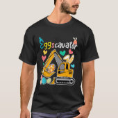 Construction Excavator Easter Day Egg Hunt for Boy T-Shirt (Vorderseite)