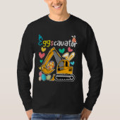 Construction Excavator Easter Day Egg Hunt for Boy T-Shirt (Vorderseite)