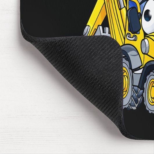 Construction Excavator Happy New Year 2024 For Boy Mousepad (Ecke)