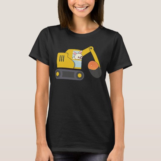 Construction Excavator Truck Toy Kids easter bunny T-Shirt (Vorderseite)