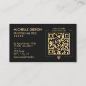 Construction Hammer General Contractor Black Visitenkarte (Rückseite)