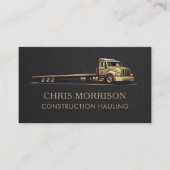Construction Hauling Services Professional Visitenkarte (Vorderseite)
