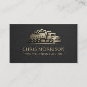 Construction Hauling Services Professional Visitenkarte (Vorderseite)