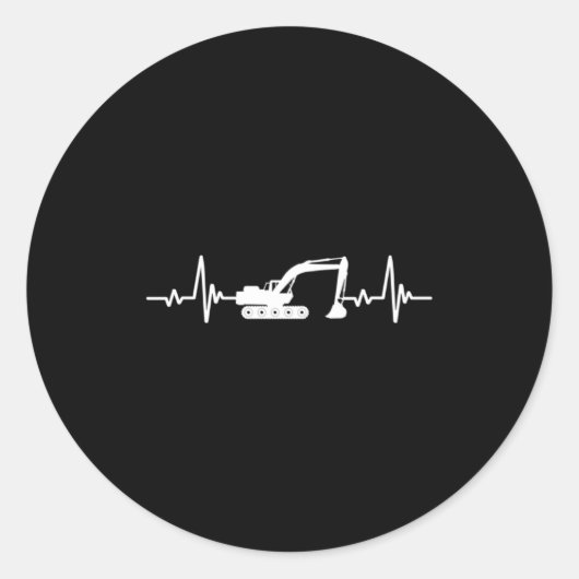 Construction Heart Valentines Day Construcion Site Runder Aufkleber (Vorderseite)