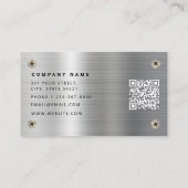 Construction Heavy Equipment Operator Metal Visitenkarte (Rückseite)