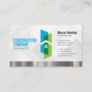 Construction Homes Logo   Bauunternehmer Architekt Visitenkarte