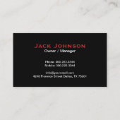 Construction House Roof Red White Black Visitenkarte (Rückseite)