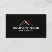 Construction House Roof Red White Black Visitenkarte (Vorderseite)