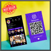 Construction Instagram Violet QR Code Visitenkarte