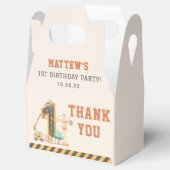 Construction Kids 1st Birthday Party Geschenkschachtel (Geöffnet)