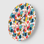 Construction Kids Round (Large) Wall Clock Große Wanduhr (Winkel)