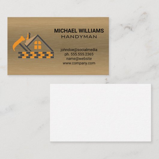 Construction Logo | Builder Architect Visitenkarte (Vorne/Hinten)