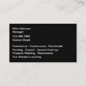 Construction Painting Professional Business Cards Visitenkarte (Rückseite)