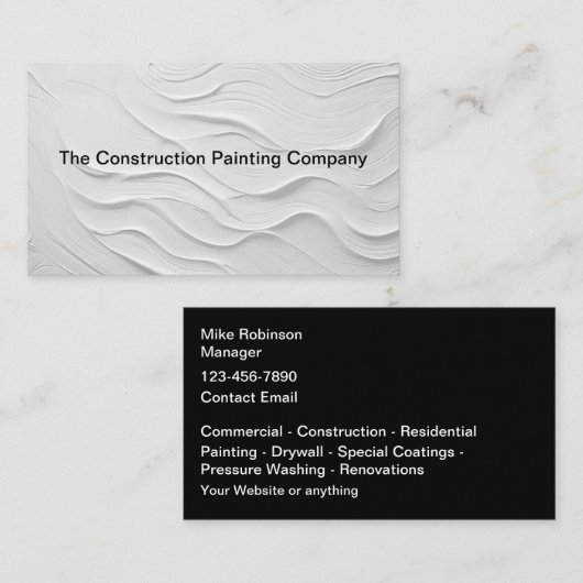Construction Painting Professional Business Cards Visitenkarte (Vorne/Hinten)