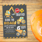 Construction Party for 6th Birthday Boy Einladung