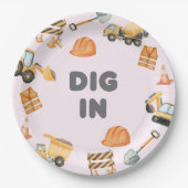 Construction Party Plates Pappteller (Vorderseite)